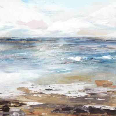 Mothers day art prints - Tranquil Coastal Horizon, serene coastal landscape art print