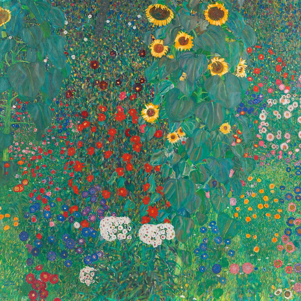 Farm Garden with Sunflowers, Gustav Klimt art prints
