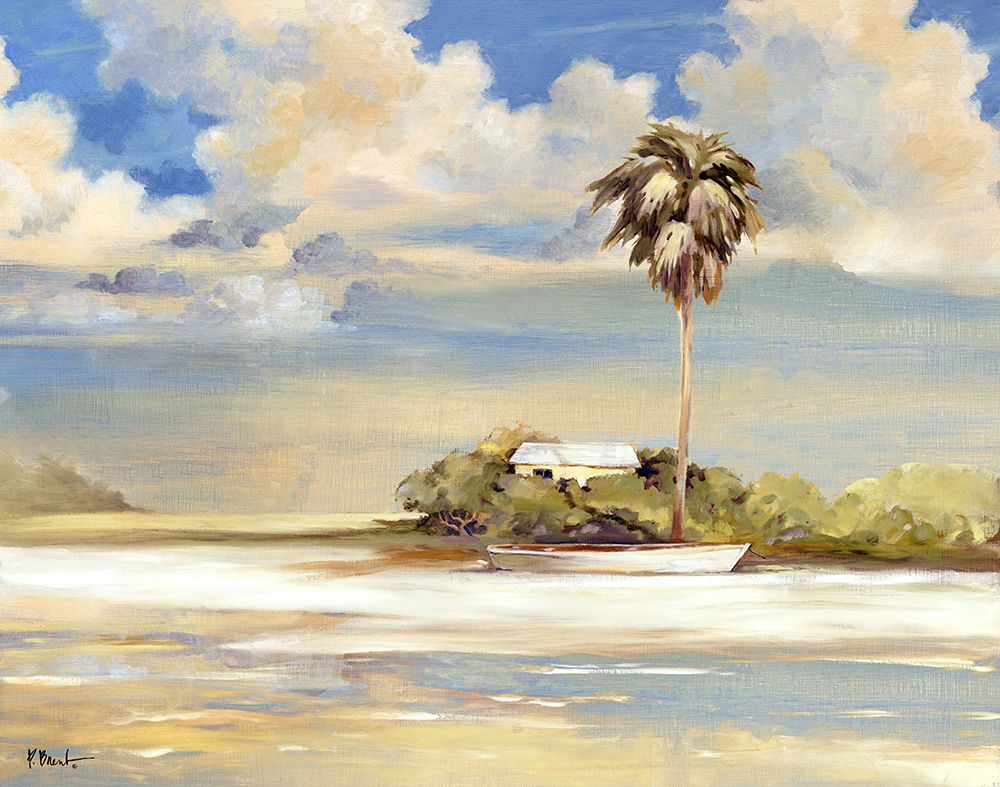 Island â€“ Blue art print by Paul Brent for $57.95 CAD