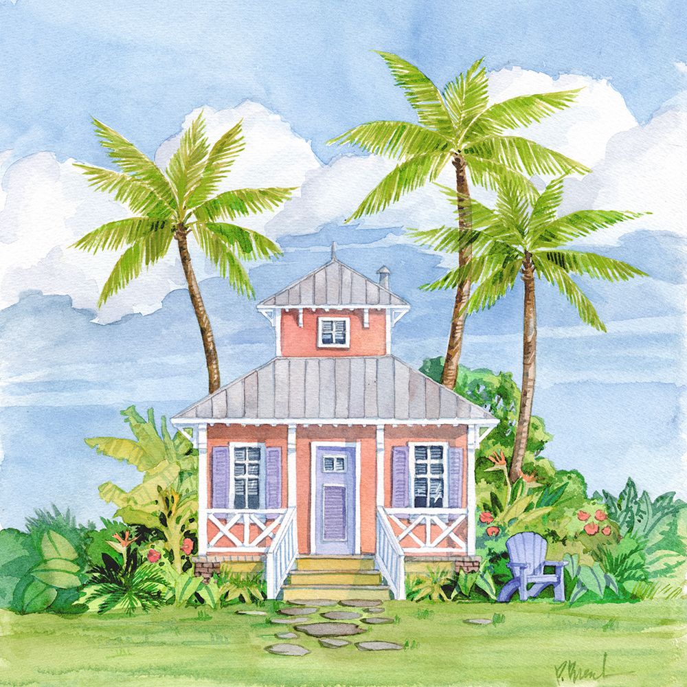 Tropical Cottage I art print by Paul Brent for $57.95 CAD