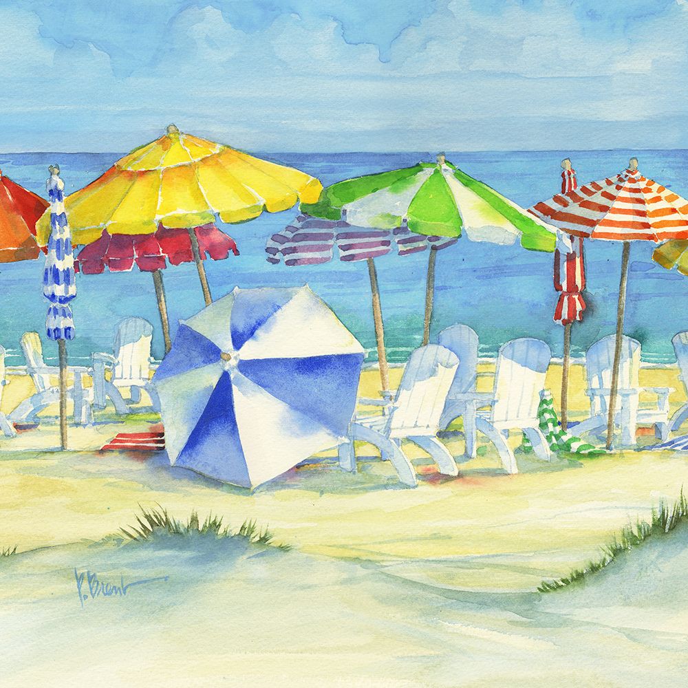 Watercolor Beach â€“ Square I art print by Paul Brent for $57.95 CAD