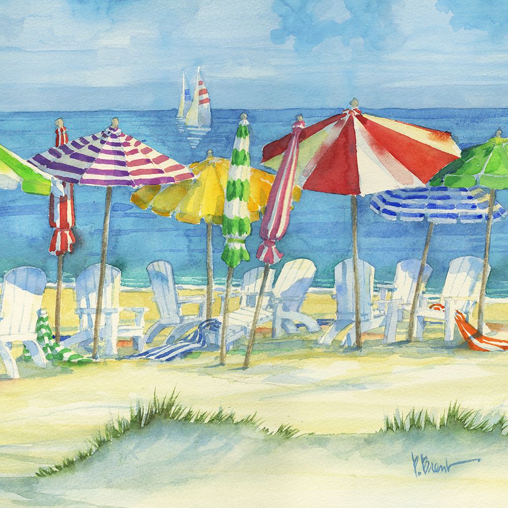 Watercolor Beach â€“ Square II art print by Paul Brent for $57.95 CAD