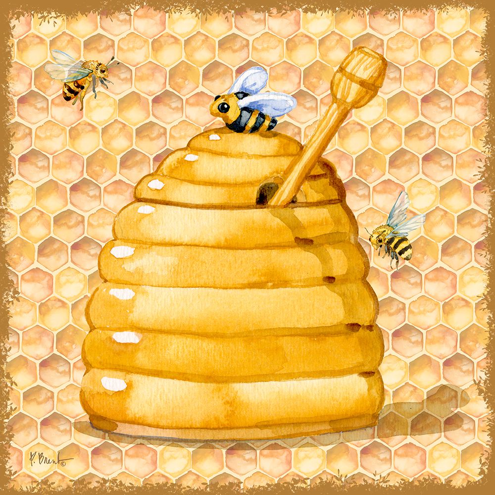 Honey Pot IV - Honeycomb art print by Paul Brent for $57.95 CAD