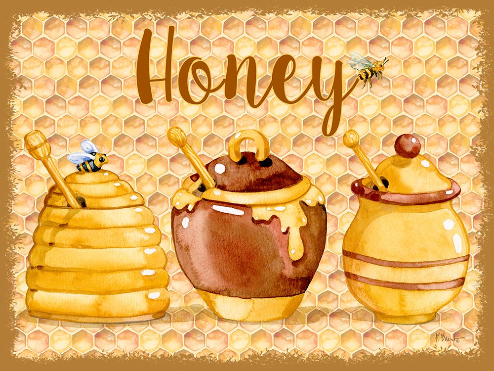 Honey Pot Horizontal - Honeycomb art print by Paul Brent for $57.95 CAD