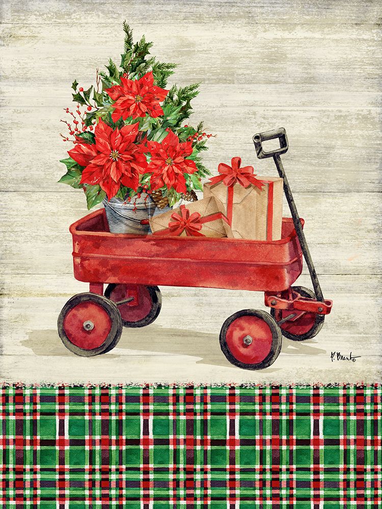 Christmas Wagon Vertical I art print by Paul Brent for $57.95 CAD