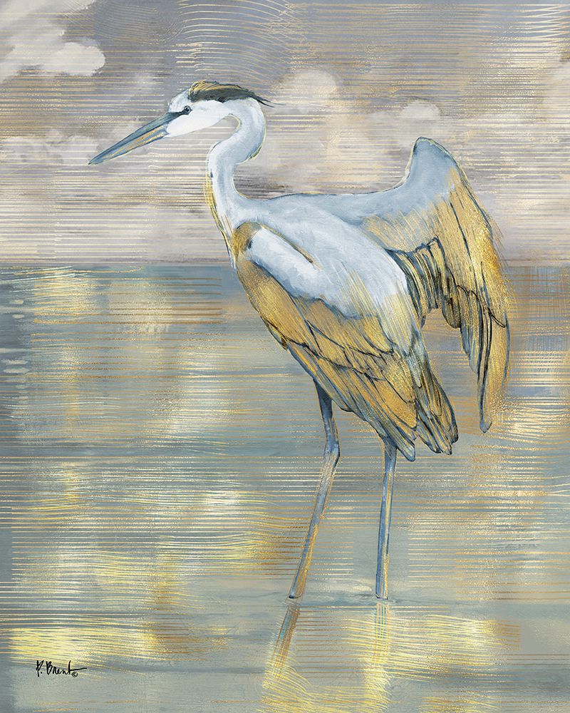 Golden Blue Heron art print by Paul Brent for $57.95 CAD