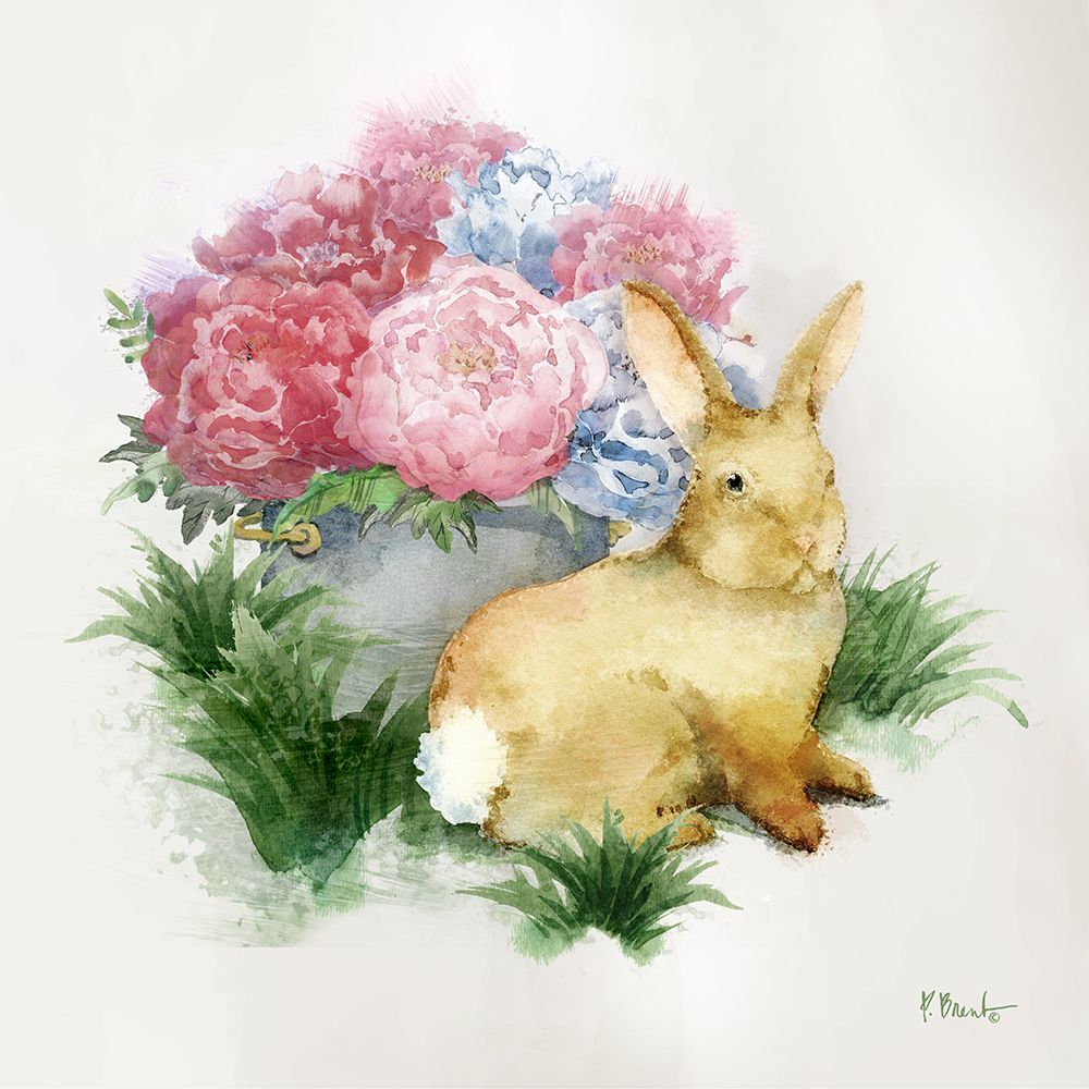 Floral Rabbit I art print by Paul Brent for $57.95 CAD