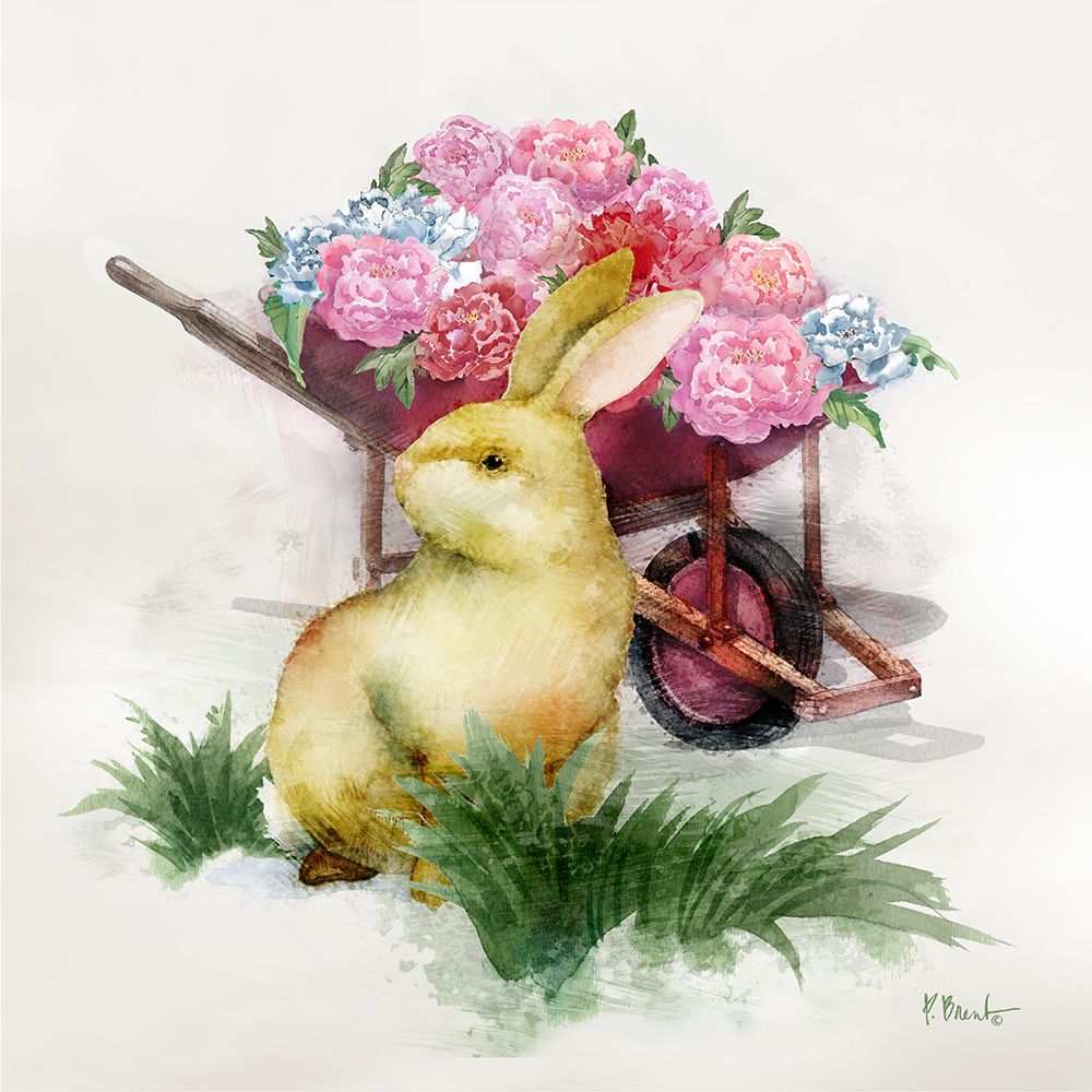 Floral Rabbit II art print by Paul Brent for $57.95 CAD