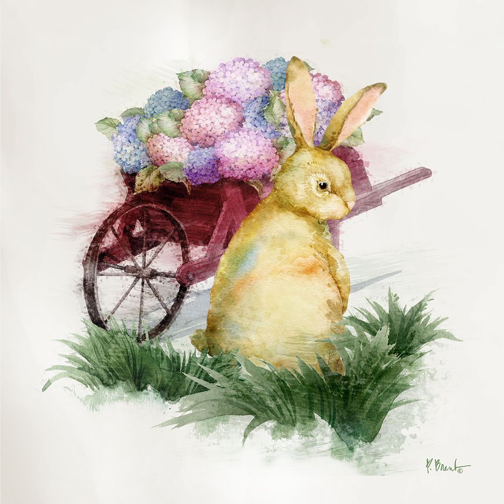 Floral Rabbit III art print by Paul Brent for $57.95 CAD