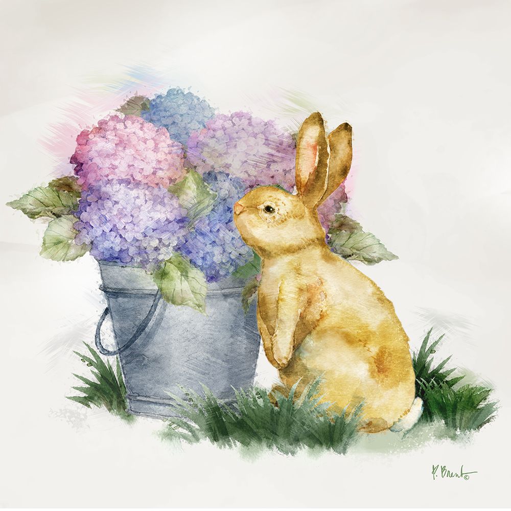 Floral Rabbit IV art print by Paul Brent for $57.95 CAD