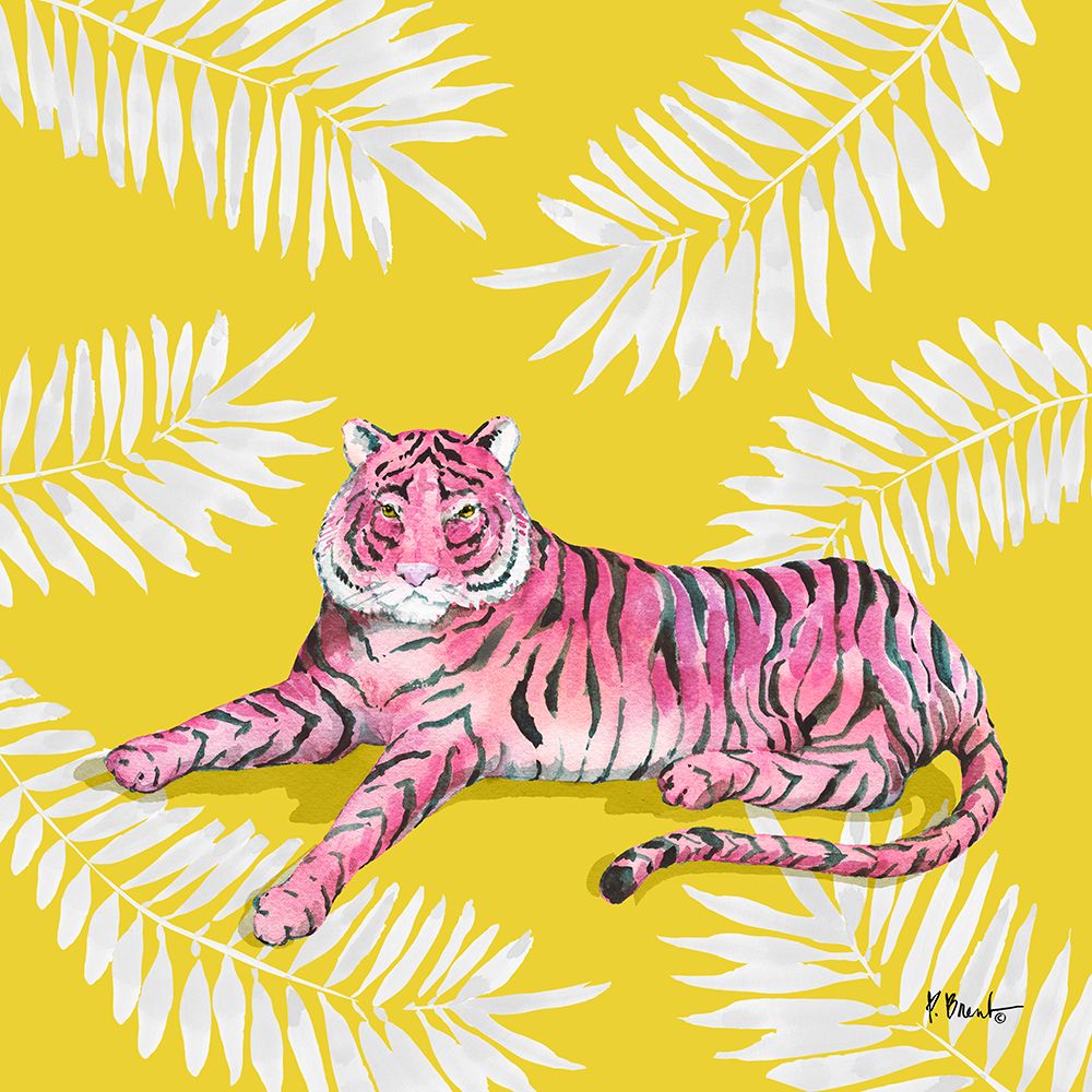 Serengeti Tiger I - Palms art print by Paul Brent for $57.95 CAD