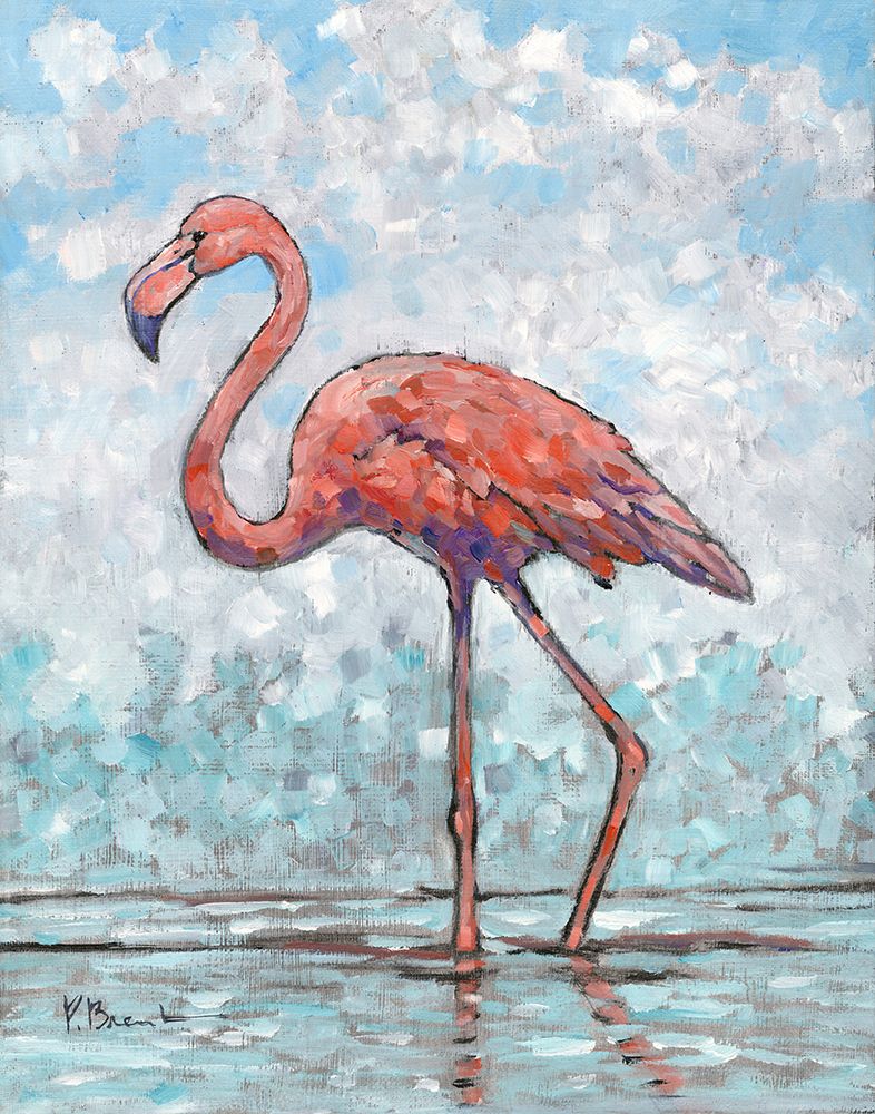 Impressions of Flamingos I art print by Paul Brent for $57.95 CAD