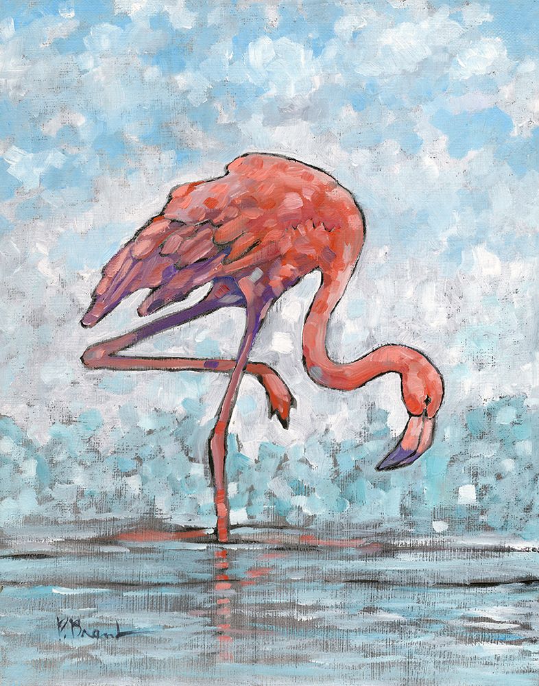 Impressions of Flamingos II art print by Paul Brent for $57.95 CAD