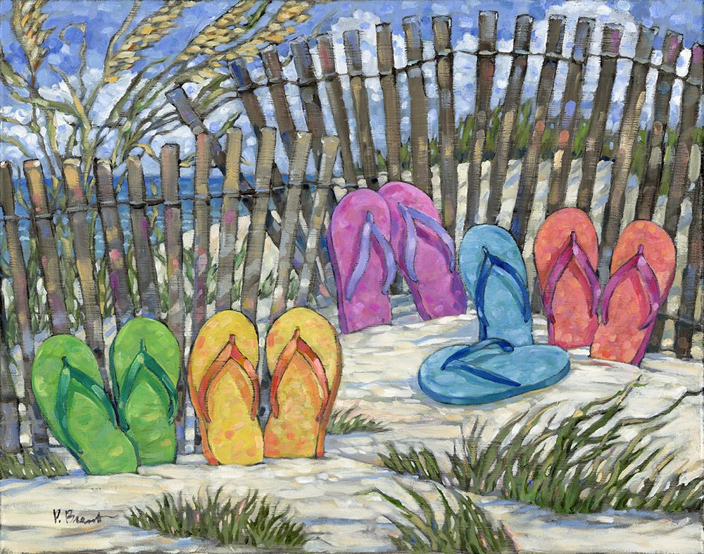Impressions of Flip Flops art print by Paul Brent for $57.95 CAD