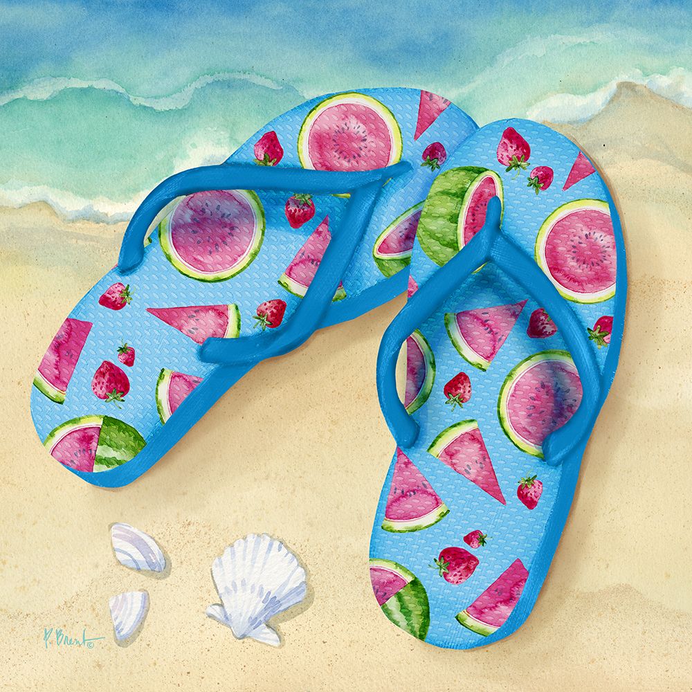 Fruity Flip Flops III art print by Paul Brent for $57.95 CAD