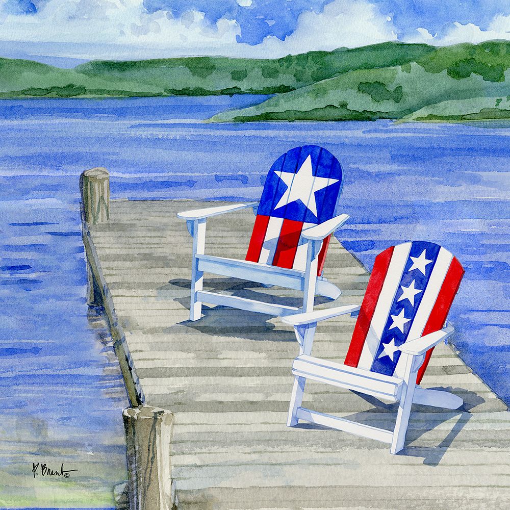 Patriotic Dock IV art print by Paul Brent for $57.95 CAD