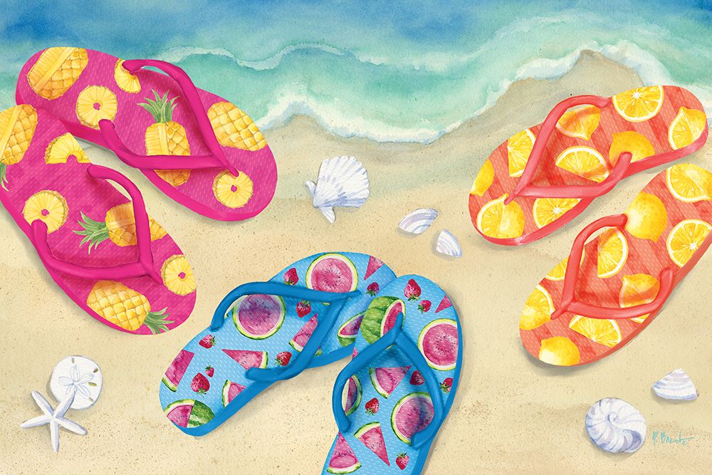 Fruity Flip Flops Horizontal I art print by Paul Brent for $57.95 CAD