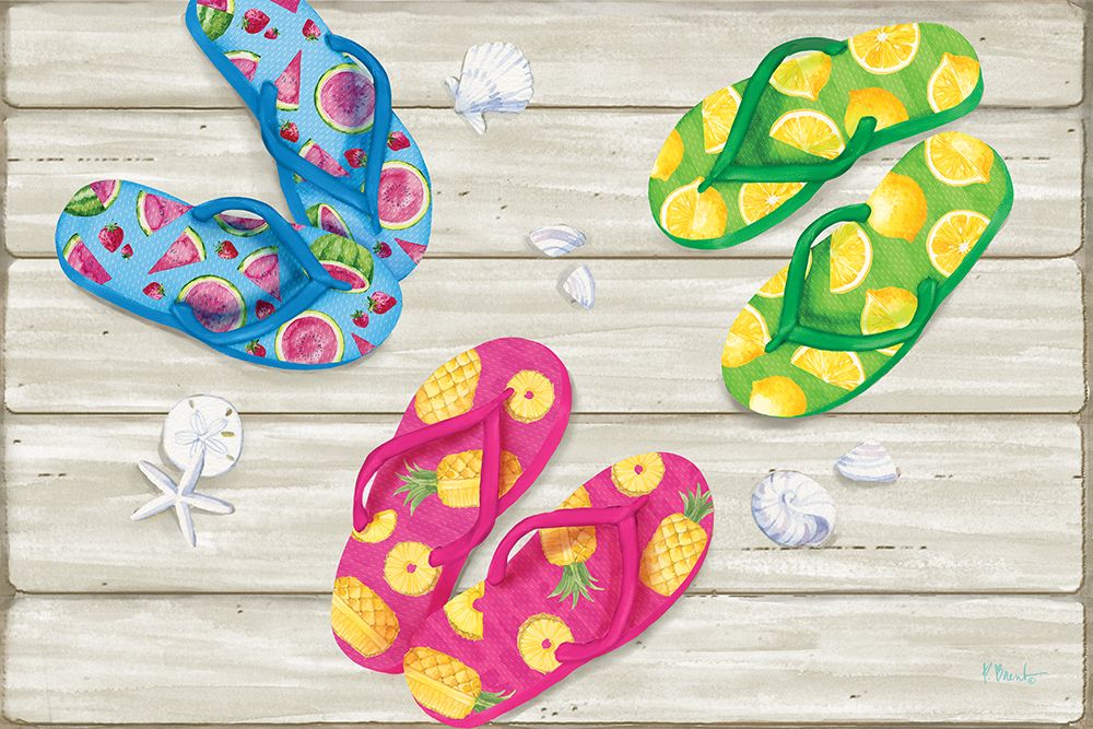 Fruity Flip Flops Horizontal II art print by Paul Brent for $57.95 CAD