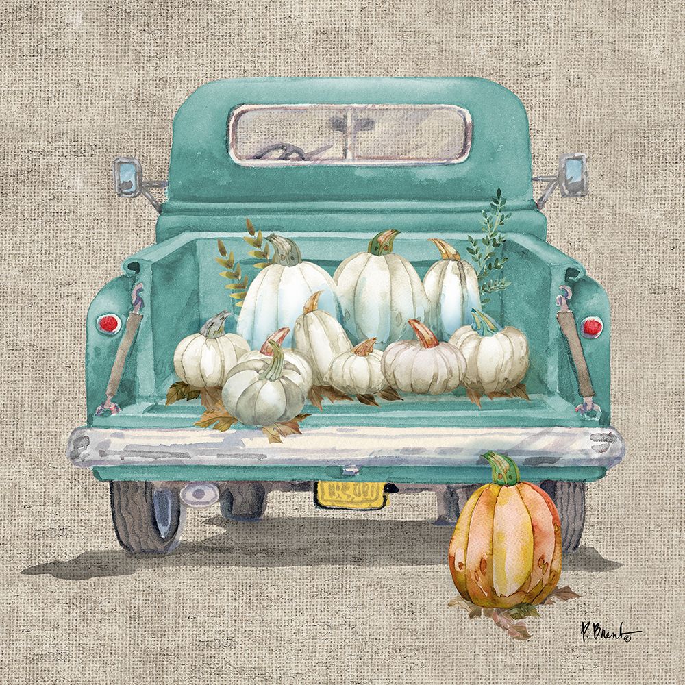 White Pumpkin Truck art print by Paul Brent for $57.95 CAD