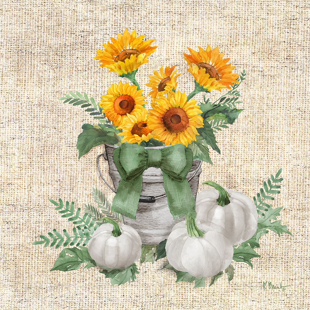 Sage Sunflower Bucket art print by Paul Brent for $57.95 CAD