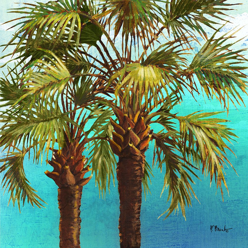 Woodside Palms II - Blue art print by Paul Brent for $57.95 CAD