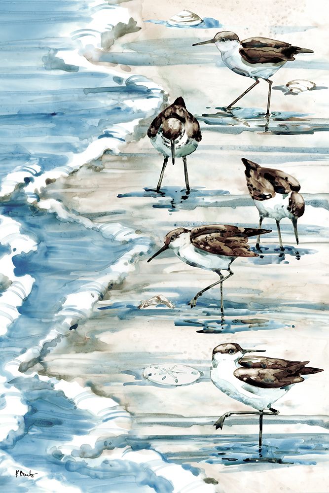 Rockhampton Sandpipers Vertical - Light art print by Paul Brent for $57.95 CAD