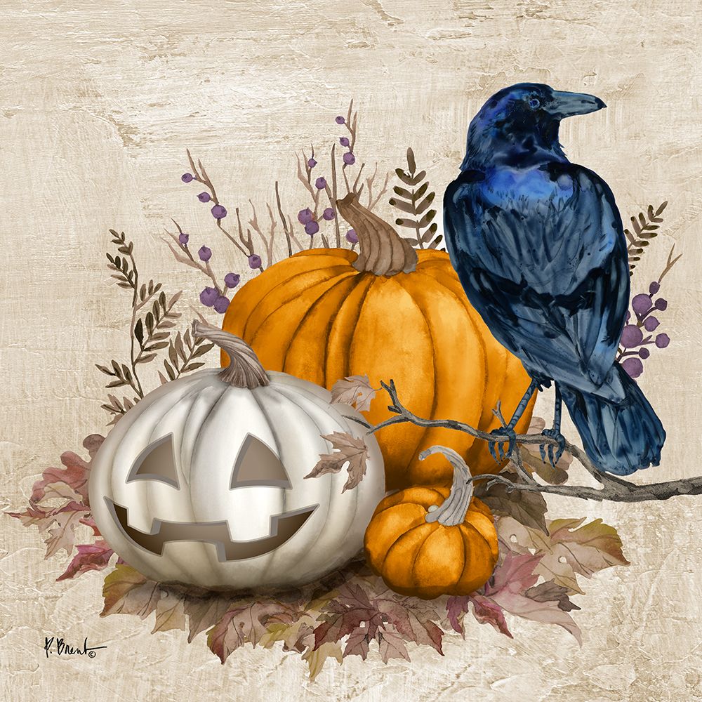 Fall Crow I - Halloween art print by Paul Brent for $57.95 CAD