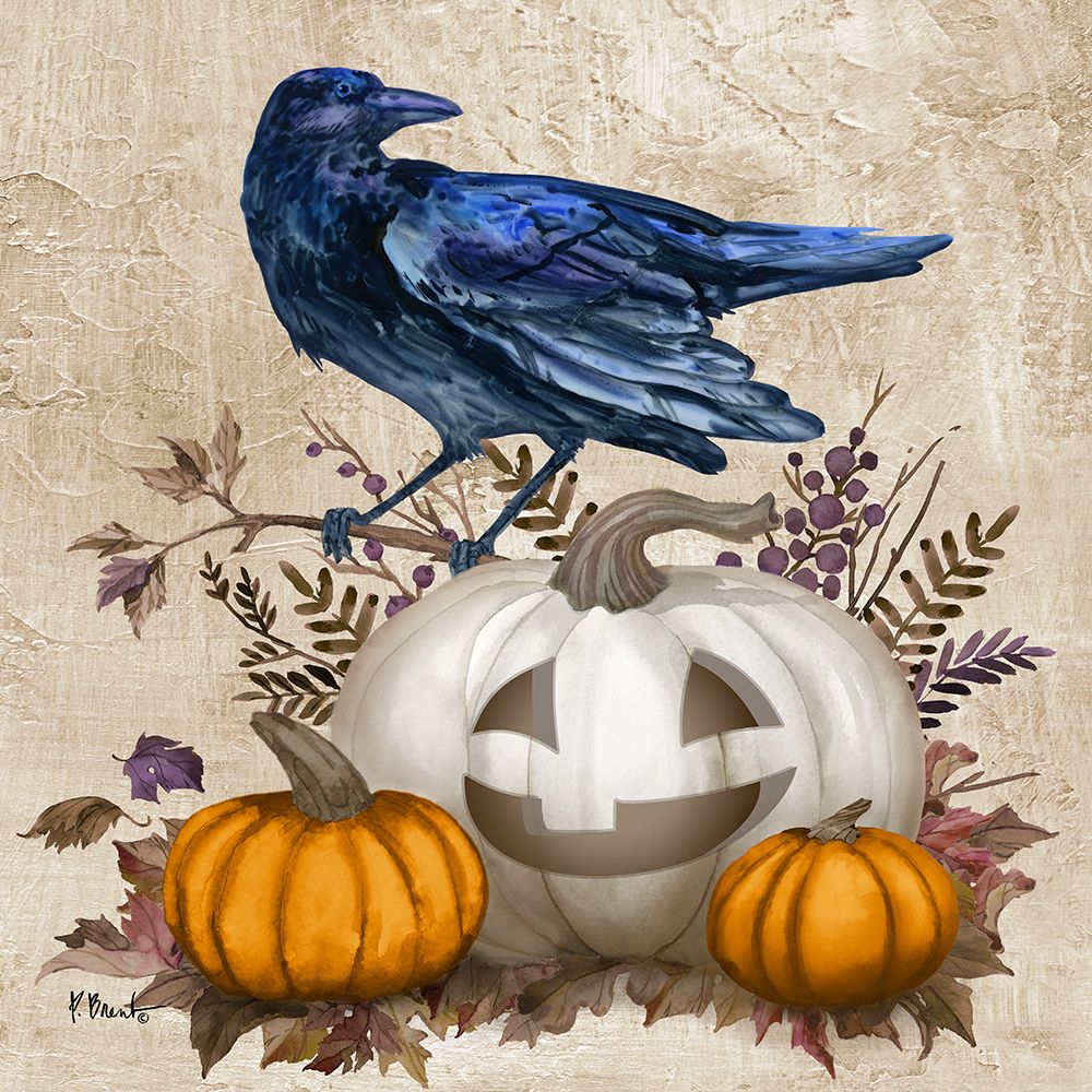 Fall Crow III - Halloween art print by Paul Brent for $57.95 CAD