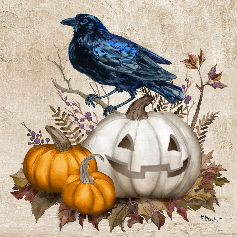 Fall Crow IV - Halloween art print by Paul Brent for $57.95 CAD