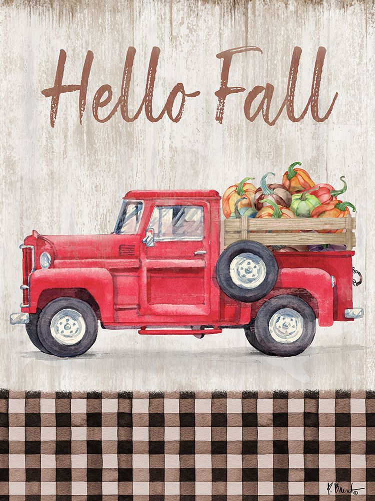 Truckin Into Fall Vertical II art print by Paul Brent for $57.95 CAD