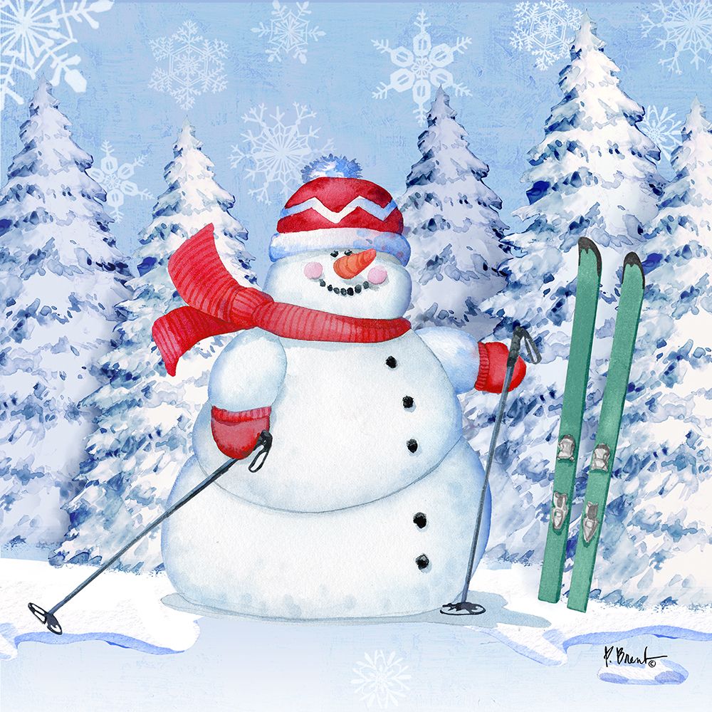 Icy Snowman I art print by Paul Brent for $57.95 CAD