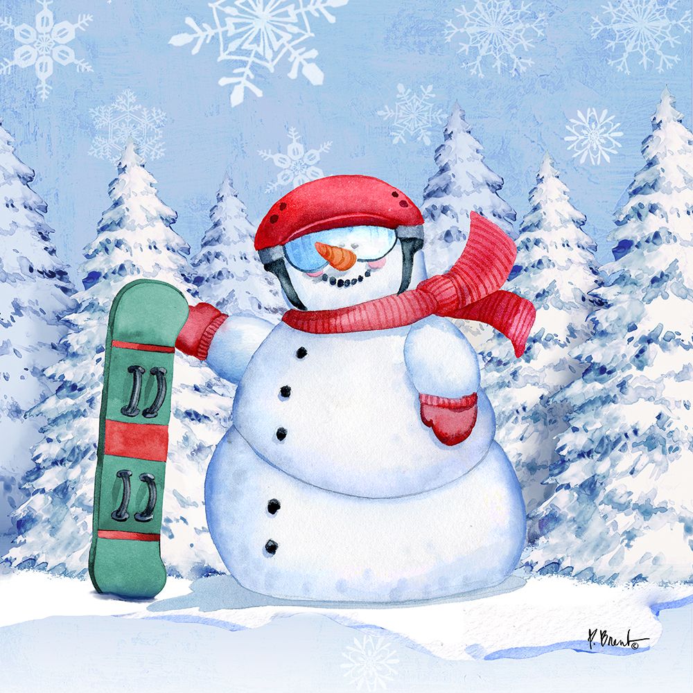 Icy Snowman II art print by Paul Brent for $57.95 CAD