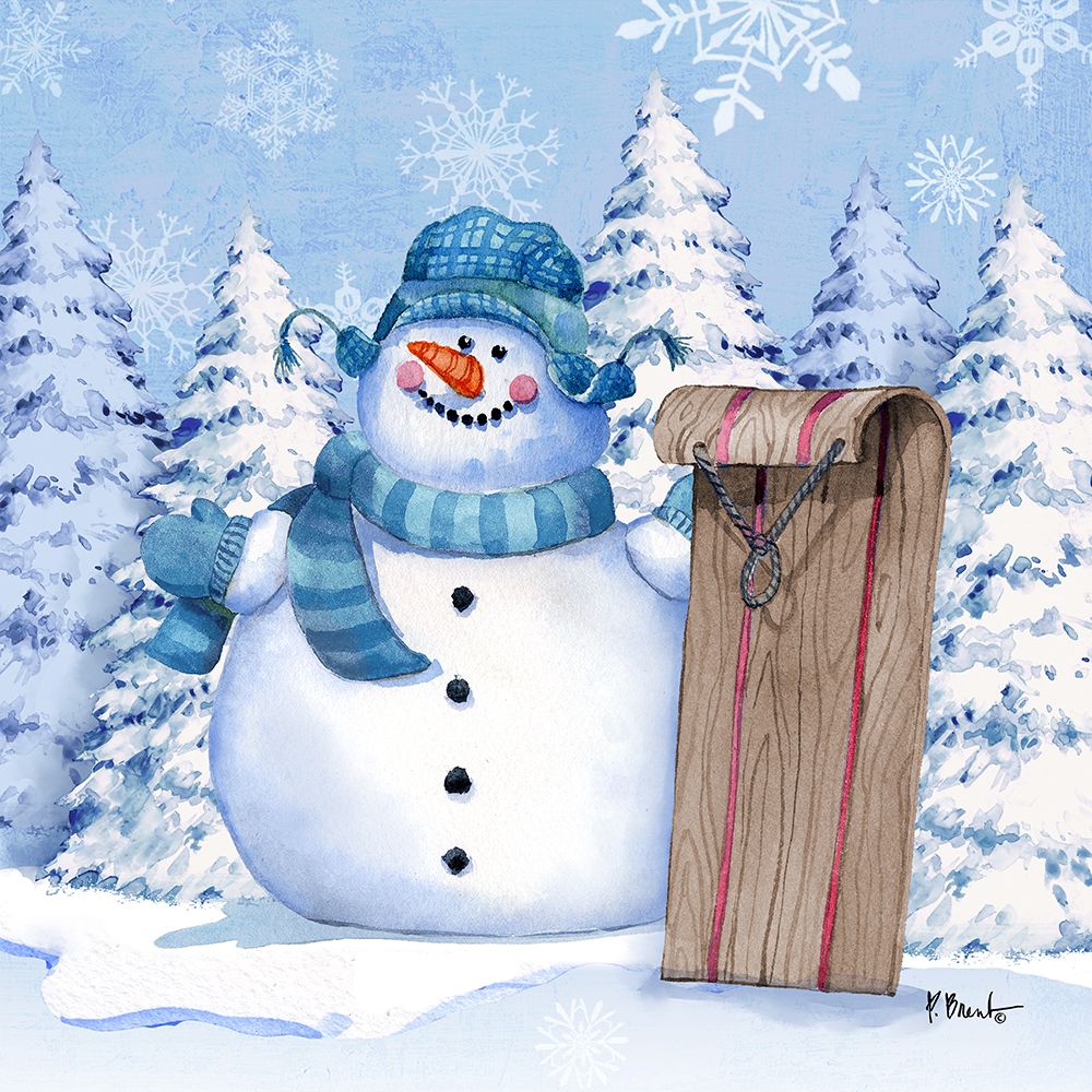 Icy Snowman IV art print by Paul Brent for $57.95 CAD