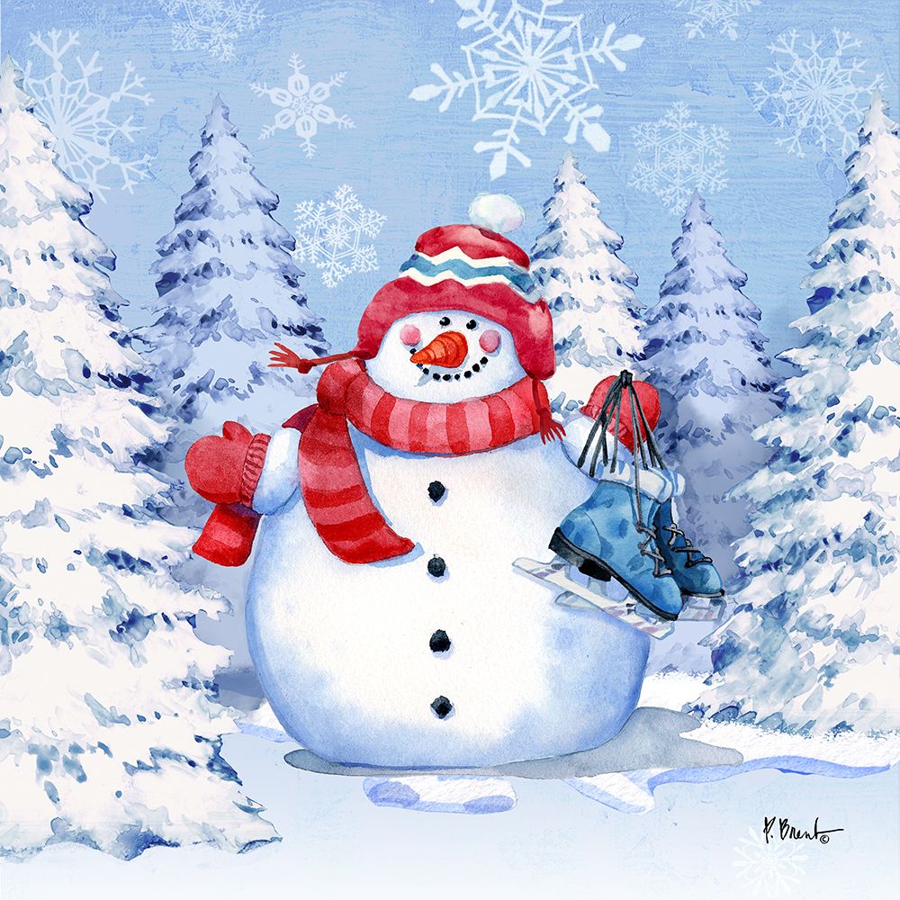 Icy Snowman VI art print by Paul Brent for $57.95 CAD