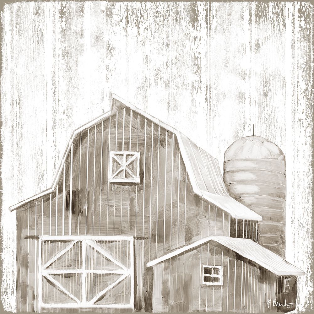 White Wood Barn II art print by Paul Brent for $57.95 CAD