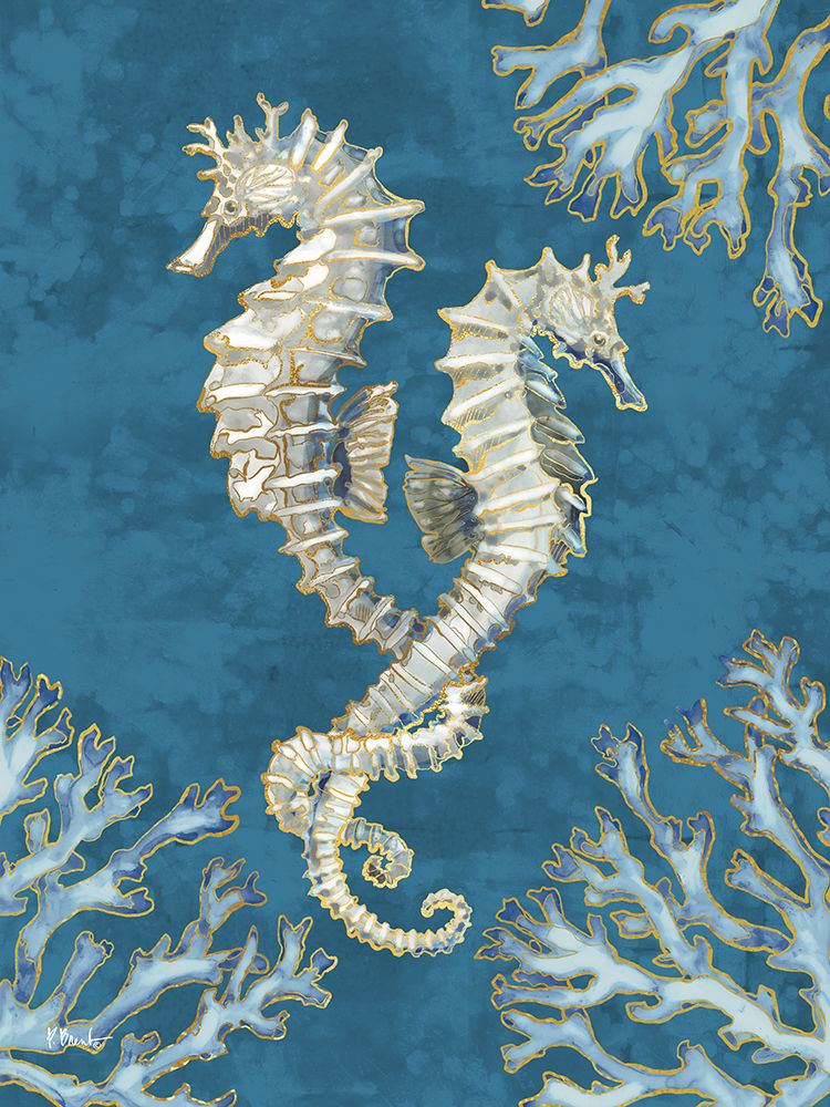 Playa Sealife Vertical II - Indigo art print by Paul Brent for $57.95 CAD