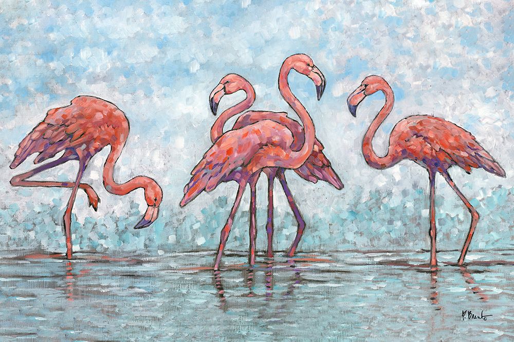 Impressions of Flamingos Horizontal art print by Paul Brent for $57.95 CAD