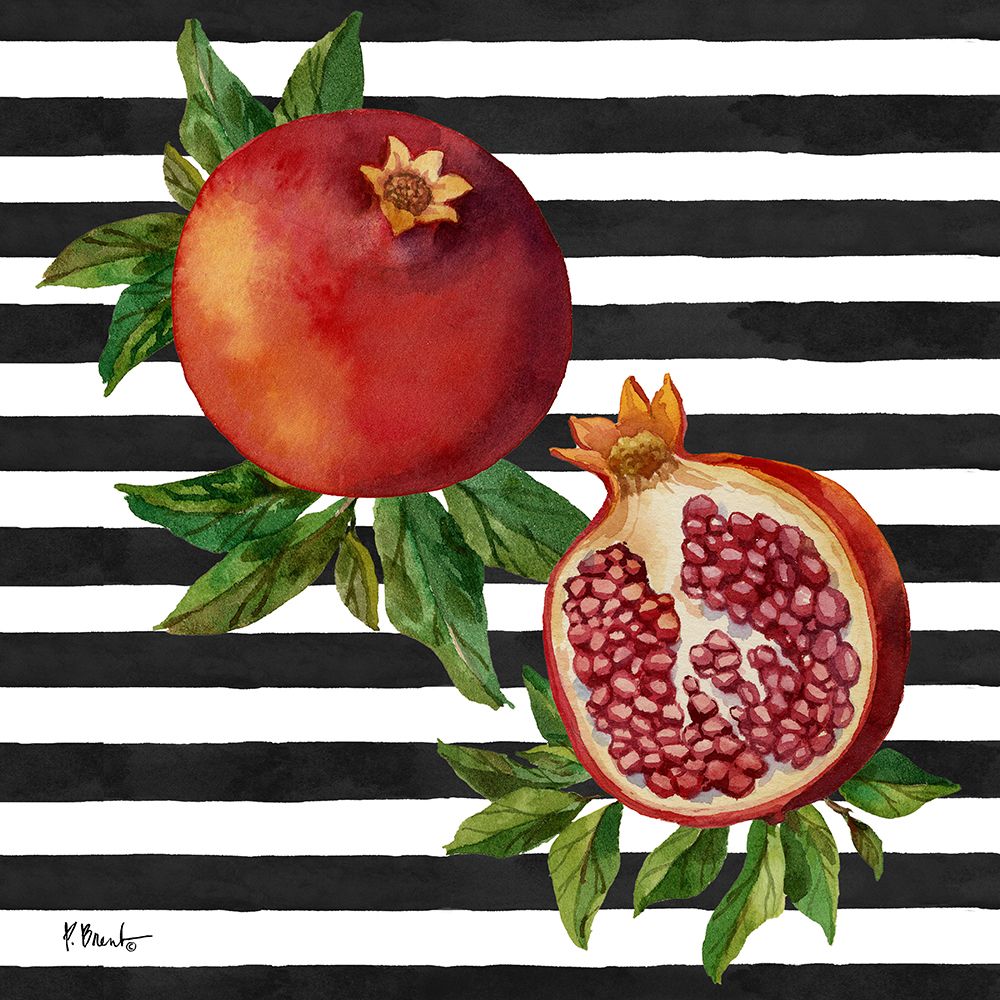 Pomegranate Bunch I - Stripes art print by Paul Brent for $57.95 CAD