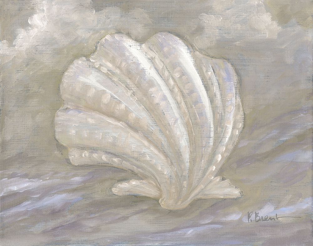 Impressions of Shells IV - Scallop - Neutral art print by Paul Brent for $57.95 CAD
