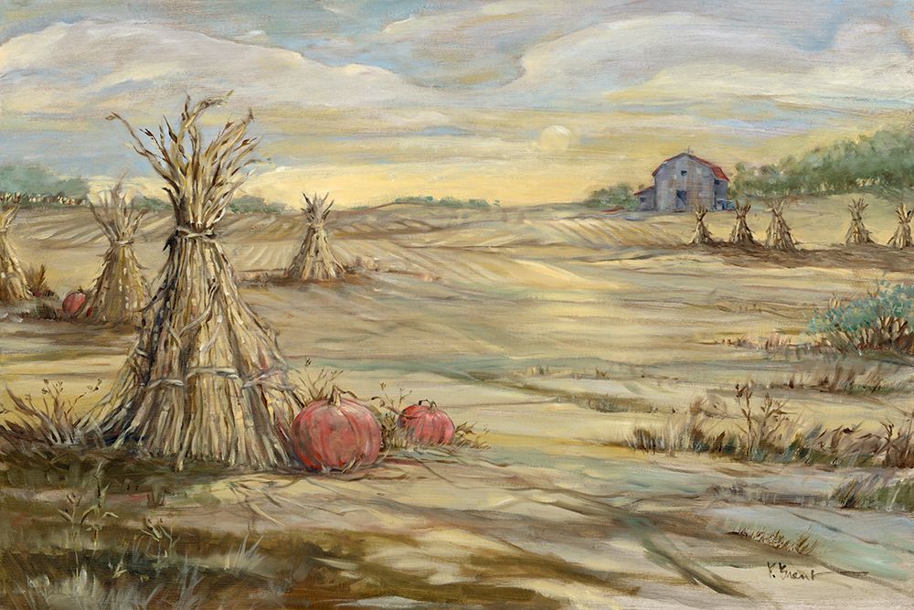 Gleaning Autumn - Morning Landscape art print by Paul Brent for $57.95 CAD