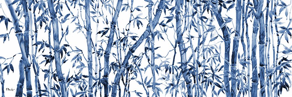 Bamboo Grove Horizontal - Blue art print by Paul Brent for $57.95 CAD