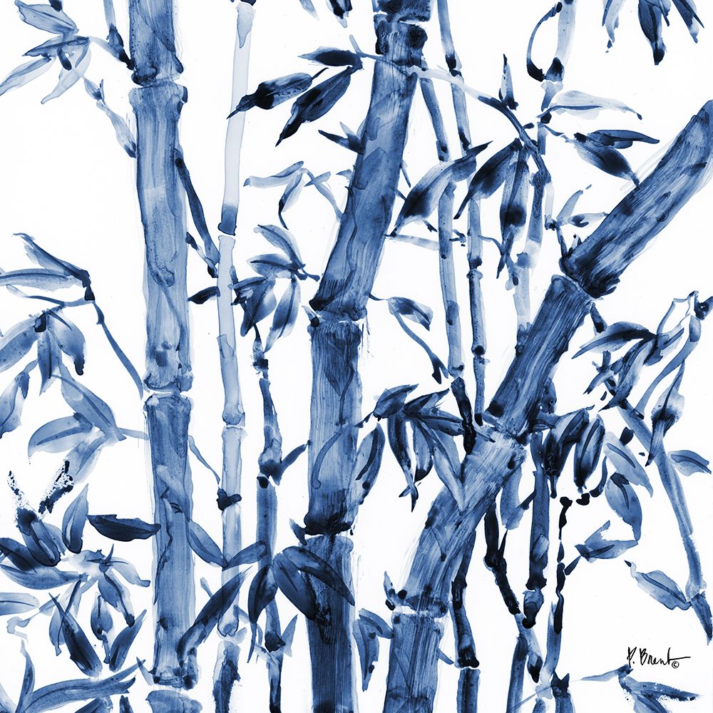 Bamboo Grove II - Blue art print by Paul Brent for $57.95 CAD