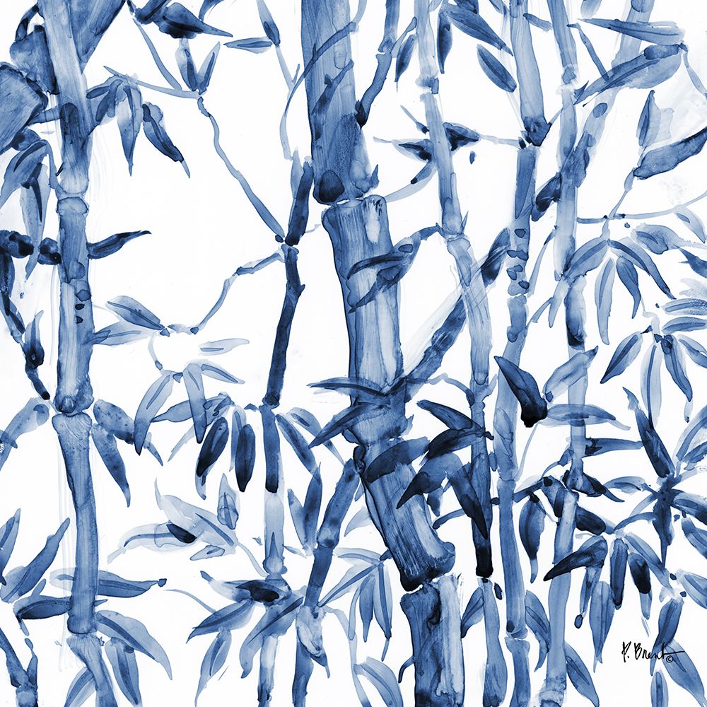 Bamboo Grove III - Blue art print by Paul Brent for $57.95 CAD