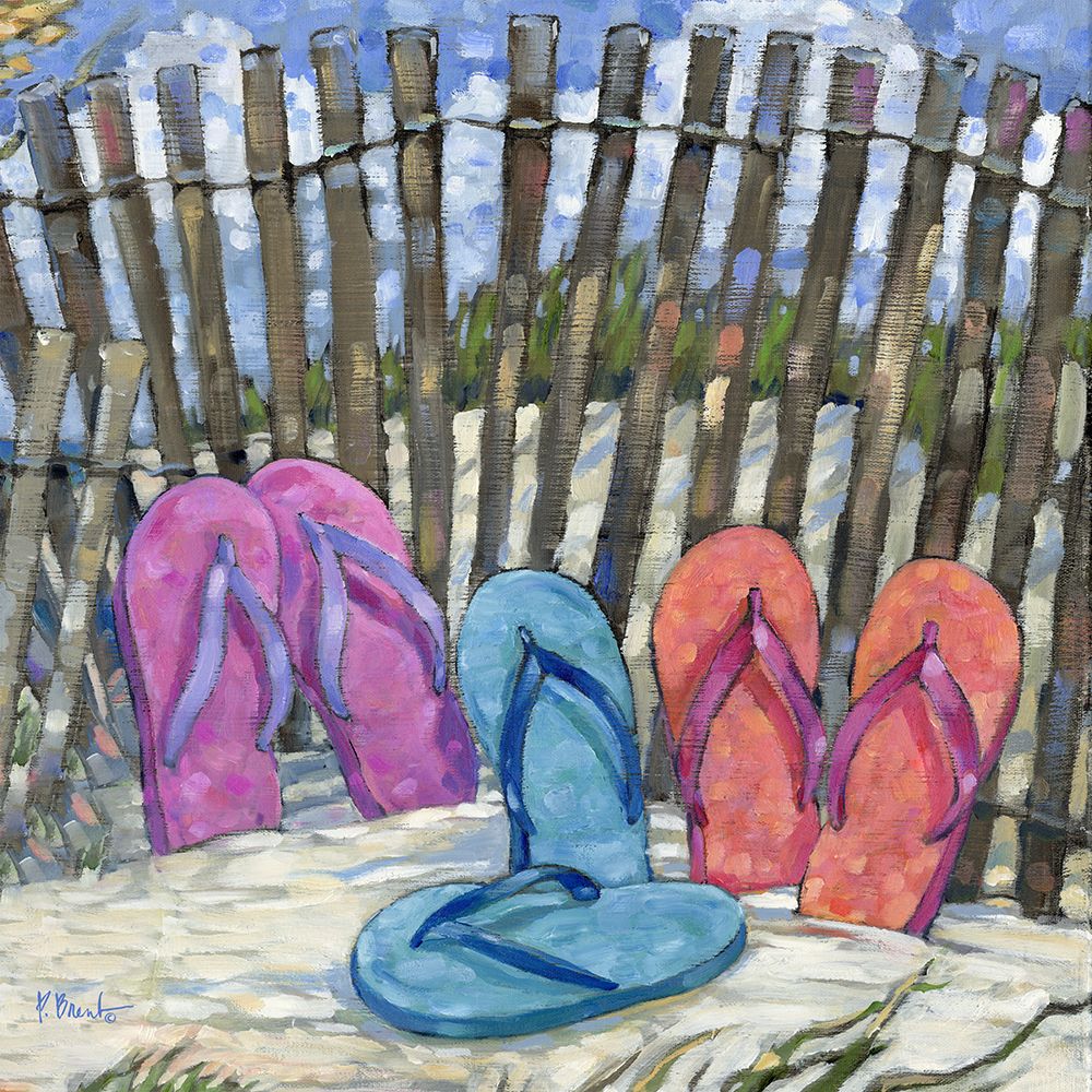 Impressions of Flip Flops Square II art print by Paul Brent for $57.95 CAD