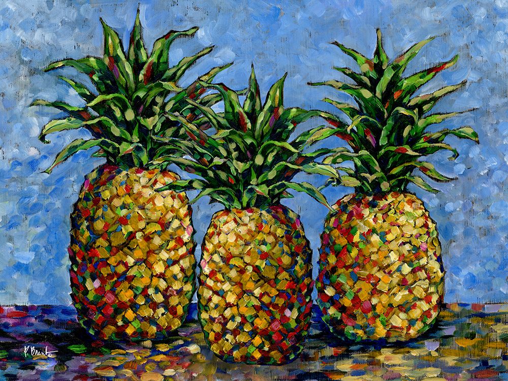 Impressions of Pineapples Horizontal II art print by Paul Brent for $57.95 CAD