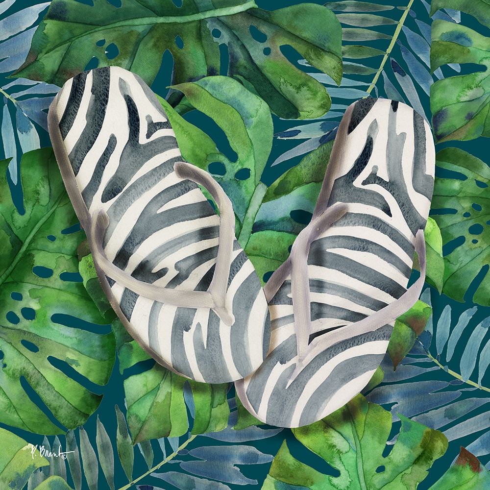 Animal Print Flip Flops I art print by Paul Brent for $57.95 CAD