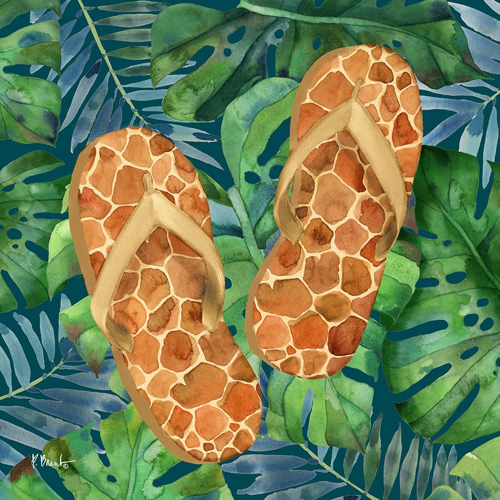 Animal Print Flip Flops III art print by Paul Brent for $57.95 CAD