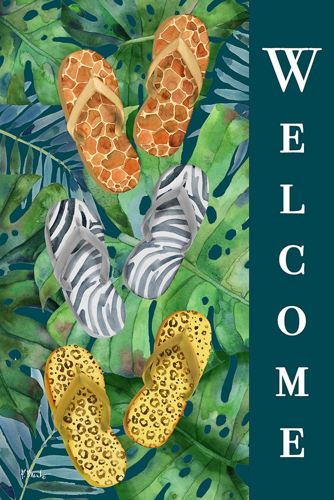 Animal Print Flip Flops Vertical II art print by Paul Brent for $57.95 CAD