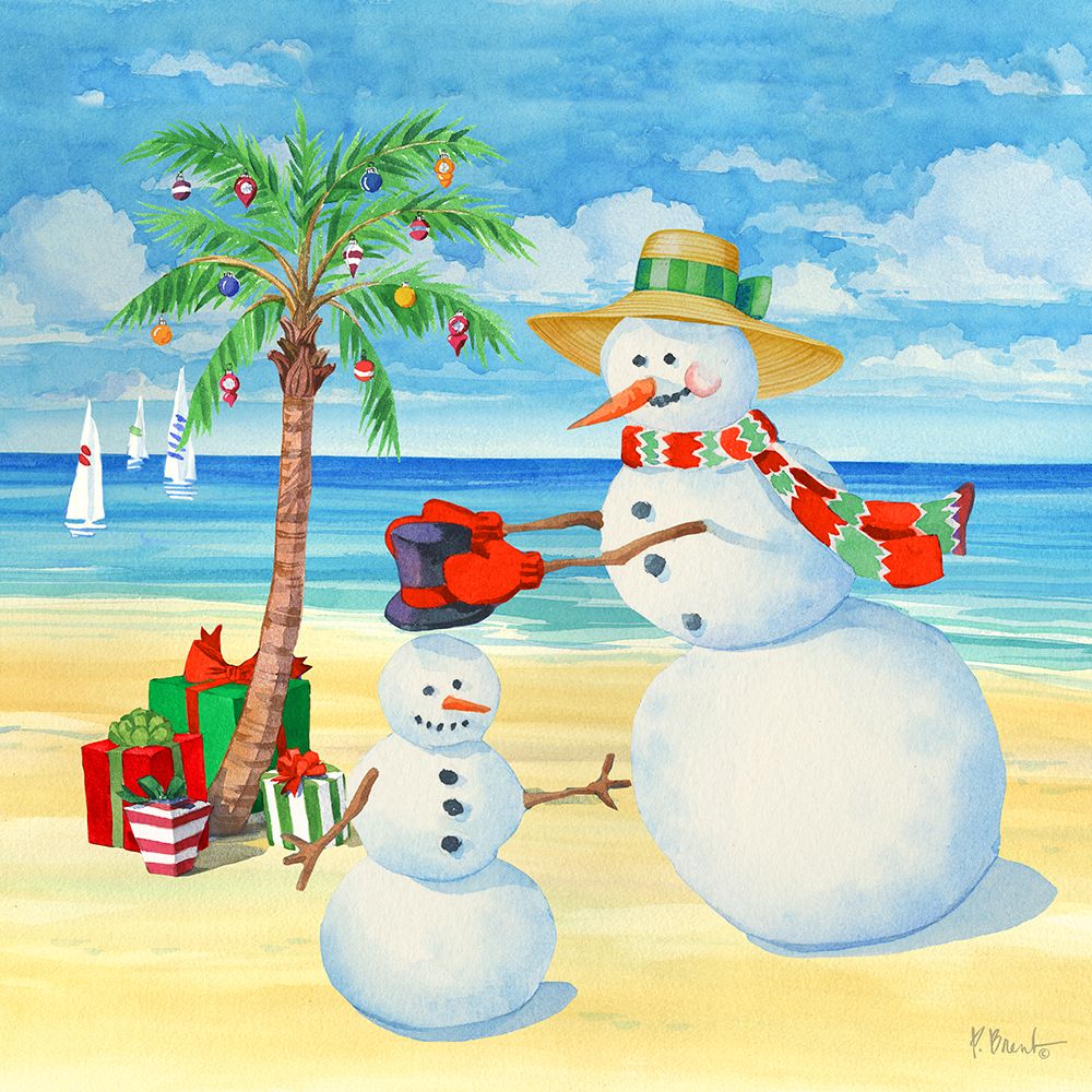 Snowman Beach IV art print by Paul Brent for $57.95 CAD
