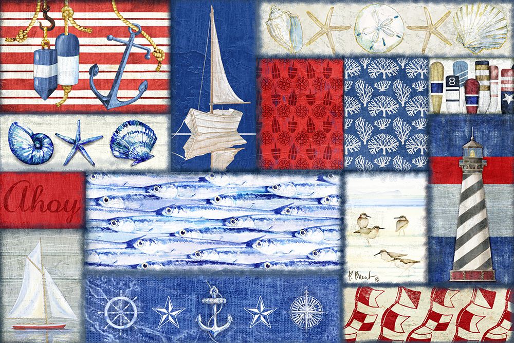 Nautical Fragments Horizontal art print by Paul Brent for $57.95 CAD
